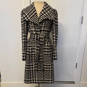 KARL LAGERFELD, Stylish Houndstooth Women's Coat